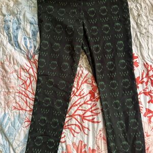 Versace Black and Green Patterned Pants